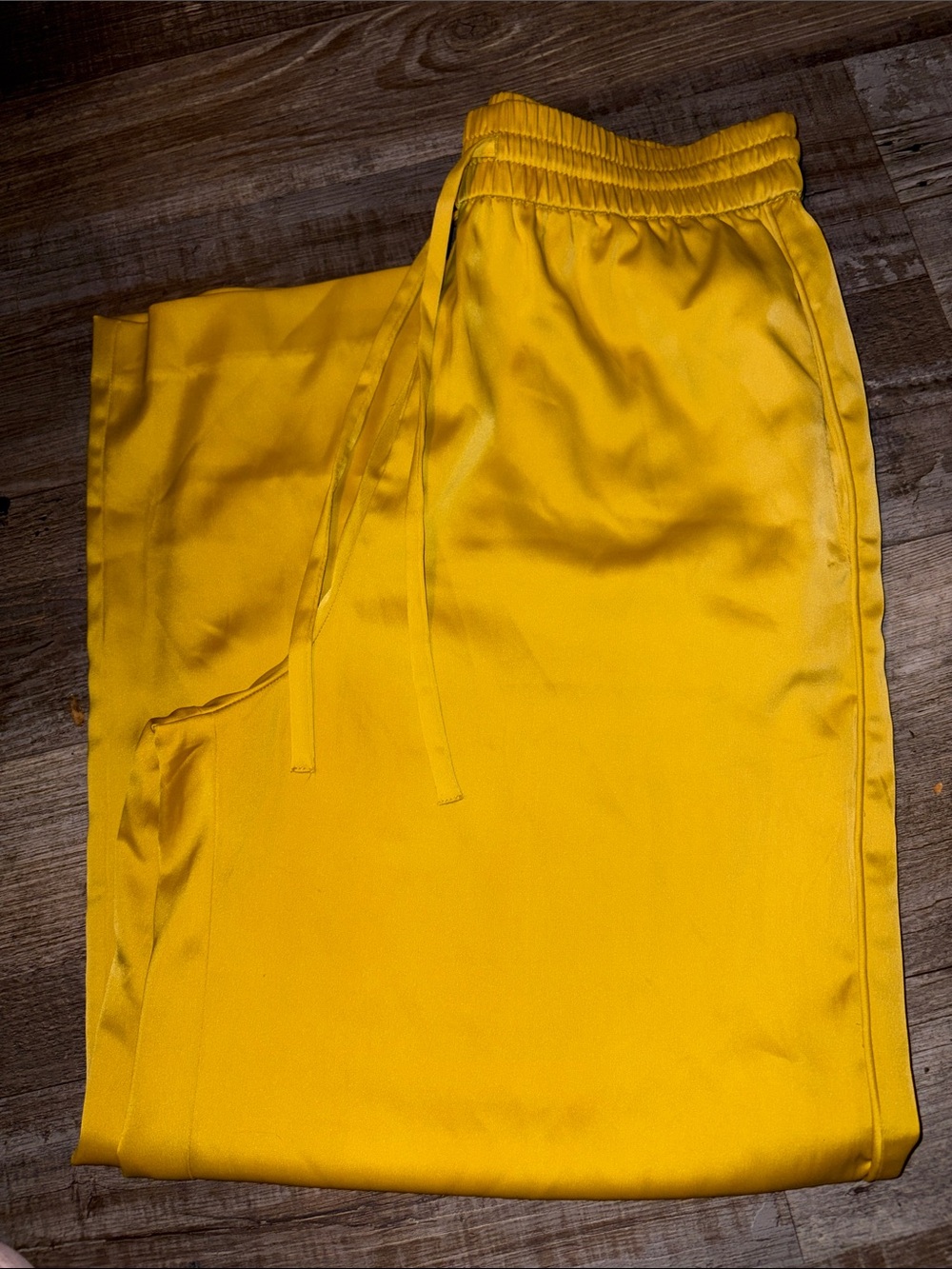 Zara Wide Leg Pants in Bright Yellow